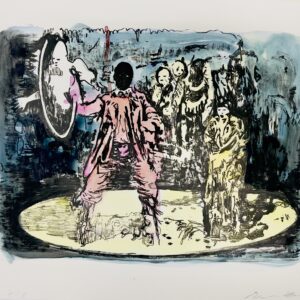 STERNENFAHRT Lithografie 4/8 handcoloured - Unikat